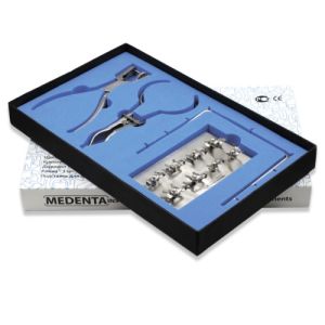 Раббердам - набор "Раббер Дам" Set 8 креплений+4 инструмента, Medenta Instruments Co
