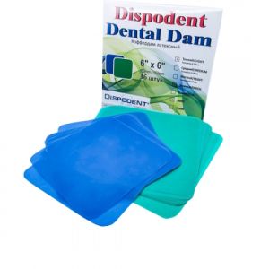 Раббер дам набор листов Dispodent Dental Dam, зеленые, средние, мятный, 36 шт.