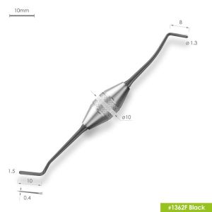 Гладилка FABRI 1362F Black, d=1,3мм, черное покрытие, эргономичная ручка