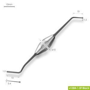 Гладилка-штопфер FABRI 1304-1,5F Black шарик d=1,5мм, с черным покрытием и толстой ручкой