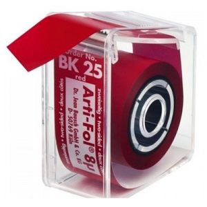 Артикуляционная фольга Bausch Arti-Fol BK 25 красная, двухсторонняя, 8 микр, 20х22мм
