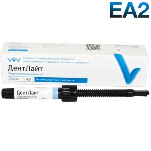 ДентЛайт цв.ЕА2 (4,5 г)-световой микрогибридный пломбировочный материал, ВладМиВа