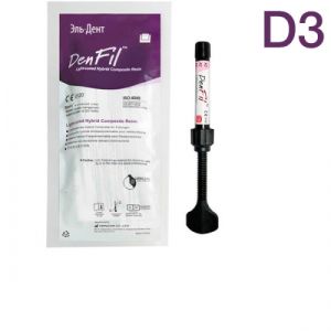 DenFil D3 шпр.4г-композитный светоотверждаемый материал, Vericom Co Ltd, DF104-RD33