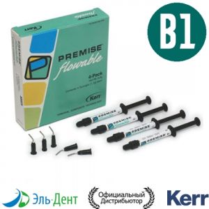 Premise Flowable- набор (B1 4шт. х 1,7мл + 40 насадок) №33376, KERR