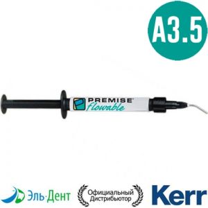 Premise Flowable A3.5, шприц (1.7мл+10 насадок), текучий композитный материал, 33724, Kerr