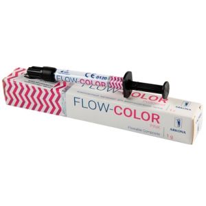 FLOW-COLOR РОЗОВЫЙ (1 гр) -цветной микрогибридный светоотв.композит типа "flow", ARKONA
