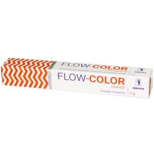 FLOW-COLOR ОРАНЖЕВЫЙ (1 гр) -цветной микрогибридный светоотв.композит типа "flow", ARKONA