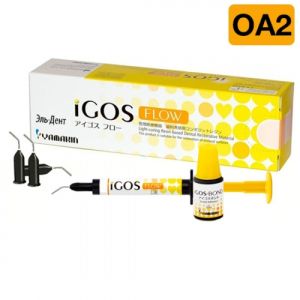iGOS Flow Набор - цвет OA2 (1 шпр.-2,6 г) цирконосодержащий жидкотекучий композит + iGOS-Bond 5мл 1шт, YAMAKIN