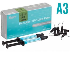 Herculite XRV Ultra Flow цв.A3 (2шпр.х2г, насадки-20шт.), 35409, Kerr