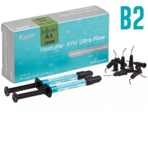 Herculite XRV Ultra Flow цв.B2 (2шпр.х2г, насадки-20шт.), 35413, Kerr