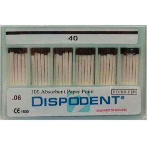 Абсорберы конусные 06 №40 (100шт), Dispodent