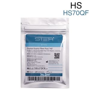 Штифты стекловолоконные, кварцевые Crystal Quartz Fiber Post "HS" конические 1,45-0,7-18мм. (10шт.), с разверткой (дрилью) HS70QF. STEA