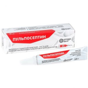 Пульпосептин (Омега) для лечения острых пульпитов и периодонтитов на основе антибиотиков