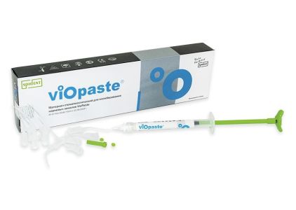 VioPaste-паста для временного пломбирования каналов с Гидроксид кальция и Сульфатом бария. Шприц 2,0г, насадки, Spident