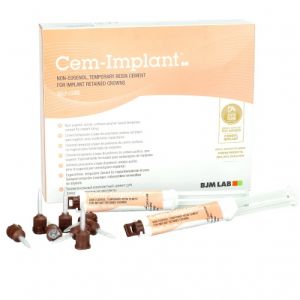 Cem Implant Auto Mix - цемент для фиксации реставрационных работ на имплантах 2 шпр.х 5 мл + 20 канюль., BJM LAB (Израиль)