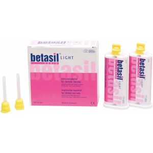 Betasil vario light-корригирующий слой (2х50мл, 12 насадок), А-силиконовая слепочная масса, Mueller-Omicron