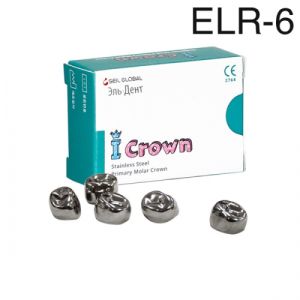 Коронки I CROWN Refill ELR-6 из нержавеющей стали детские (5 шт) Seil Global