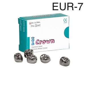 Коронки I CROWN Refill EUR-7 из нержавеющей стали детские (5 шт) Seil Global