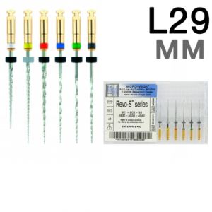 Набор файлов REVO-S Assortiment: L29 мм, (6 шт.). SC1-SC2-SU-AS30-AS35-AS40,L29 20143112 (NiTi). Micro-Mega