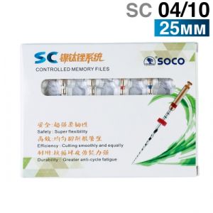 Файлы машинные с памятью формы SC 04/10, 25мм. (6шт.) SOCO