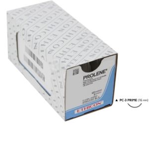 Prolene W8007Т 4|0 (45см,16мм,3|8,реж.) 24шт.