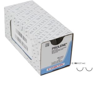 Prolene W8558 3|0 (90 см, синий, Кол. 17 мм х 2, 1/2, 12шт.)