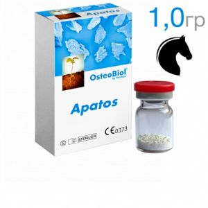 OsteoBiol Apatos Mix (конский) круп.(1,0-2,0мм) 1,0г-Гранулы из смеси губчатой и кортикальной кости без коллагена A0210FE