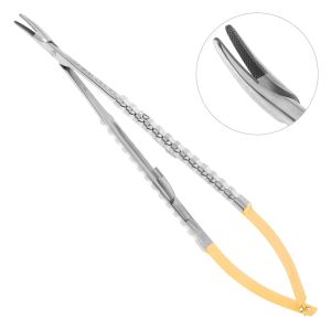Иглодержатель Micro-Nadelhalter TC, изогнутый, 18 см